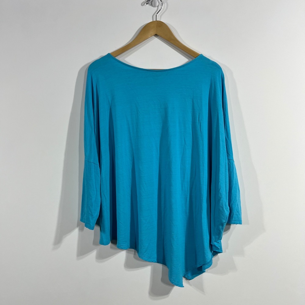 J. Jill Wearever Boho Office Lagenlook Asymmetrical Slub Knit Top Womens Large